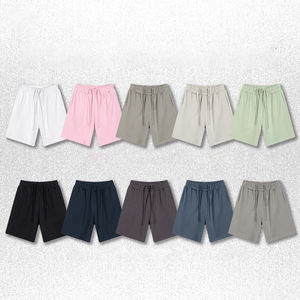 Shorts de sport à séchage rapide SS3271 du fabricant, 280 grammes, mélanges de coton, couleur unie, teinture unie, pour hommes et femmes, service OEM - Product Image 1