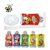 Noviteiten Spuitzakje Knisperende Snoeppoeder Witte Mist Effect met Rietje Diverse Fruit Smaken 6,5g Sachet
