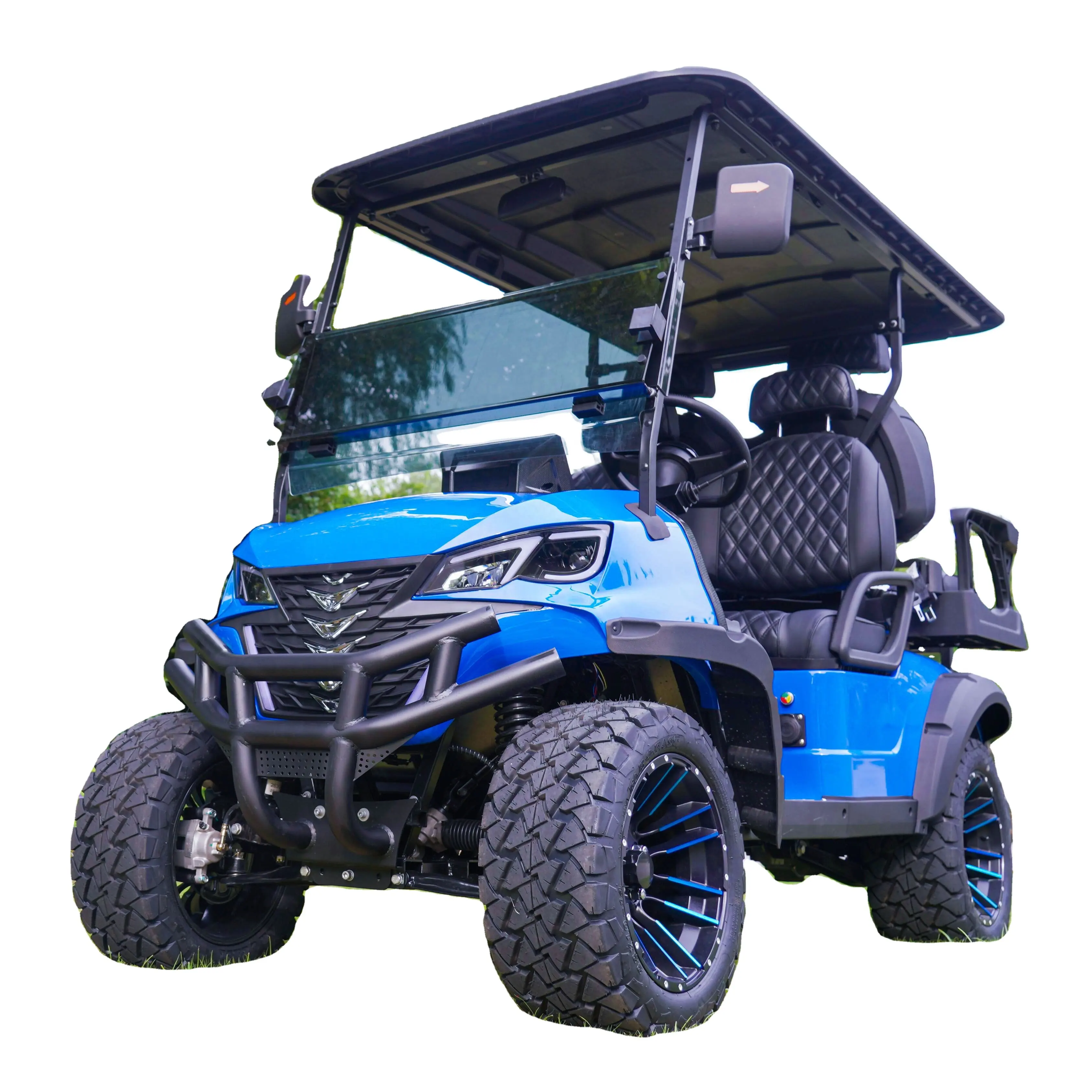 72v electric truck golf cart Anti-rust Cart Body Structure 8 passenger off road golf cart