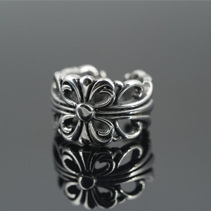 All'ingrosso Vintage da uomo argento minimalista in acciaio inox Charm croce <span class=keywords><strong>anello</strong></span> Chunky <span class=keywords><strong>con</strong></span> pietra - Product Image 5