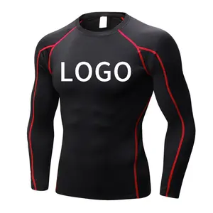 High Quality Sublimation Long Sleeve Mma Compression Shirts Quick Dry Upf50+ Sun Protection Bjj Rash Guard Surfing Swimming Tops