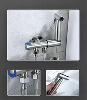Offre Spéciale – Ensemble de Douchette WC Murale Moderne en Acier Inoxydable Écologique pour Salle de Bain et Hôtel, avec Pulvérisateur Bidet Brossé Shattaf