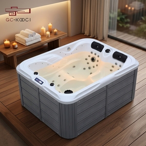 Moderna Bañera de Hidromasaje Exterior Independiente de 2 m, Bañera de Hidromasaje con Dos Motores <span class=keywords><strong>para</strong></span> Masaje en el Baño, Tipo Independiente - Product Image 2