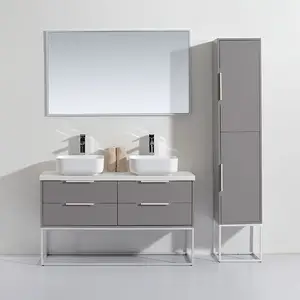 Китайский поставщик, высокое качество, маленький белый глянцевый шкаф для ванной комнаты