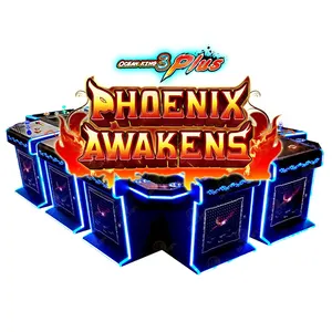 Coin Operated Shooting Arcade Fishing Game Machine Ocean King 3 Plus Phoenix Awakens