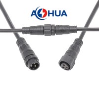 Éclairage paysager 2-3Pin connecteur de câble mâle femelle étanche M16 fil à fil IP65 prise étanche moulé faisceau de câbles LED