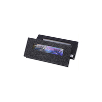 Boîte en carton rigide personnalisée pour faux cils 3D en vison, avec revêtement UV, gaufrage et paillettes, pour cosmétiques, en plastique