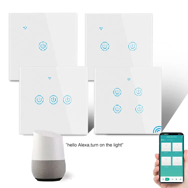2023 Smart Home Automation System elektrische Schalter Smart Switch ohne Neutral leiter Wifi gesteuerter Lichtsc halter