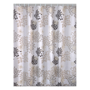 Rideau de douche en polyester 'CAFÉ' 240x200 cm - Blanc/Beige/Marron - Product Image 1