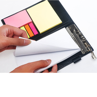 Cuaderno de Cuero con Diseño Creativo y Bonito, con Bolígrafo, Útiles Escolares de Oficina, Notas Adhesivas, Bloc de Notas, Kit de Papelería Hecho de Papel
