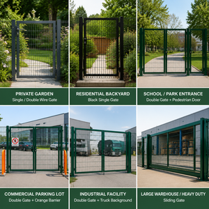 <span class=keywords><strong>Portail</strong></span> en treillis métallique pour extérieur, allée et jardin, simple battant, avec cadre en fil soudé, verrou <span class=keywords><strong>à</strong></span> cadenas, charnières réglables, livraison rapide - Product Image 6