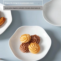 Assiette à usage quotidien en céramique écologique de Chine élégant petit plat à Dessert conception d'os sain pour la fête d'accessoires de table à manger