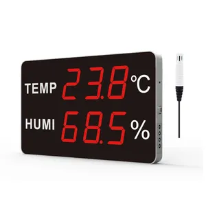 HUATO HE250A Grand affichage de la température LED pour entrepôt de stockage marché thermomètre exposition grand thermohygromètre lcd