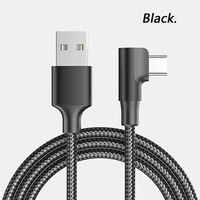 Cable de Carga Rápida USB-C PD60W 3A en Forma de L de 90 Grados, 1m 2m, para Teléfono Móvil, Impresora, Computadora, Cobre Puro, Venta al Por Mayor