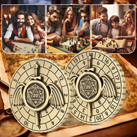 Métal 7-en-1 épée Roulette dés Spinner avec boîte-cadeau pour jeu de société Party Favors - RPG boussole dés pour cadeau de divertissement