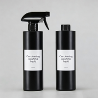 Vente en gros de flacons pulvérisateurs en plastique HDPE noir mat de 500 ml, à brume fine, pour désinfectant pour les mains, savon liquide et sérum pour la peau, rechargeables