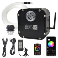 Kit d'éclairage LED 220V 50W RGBW pour plafond étoilé scintillant, moteur lumineux en aluminium, lumières étoiles à fibres optiques