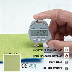 Đá Cẩm Thạch không thấm nước PVC Vinyl sàn gạch tấm nhựa mộc mạc cho nhà phòng khách biệt thự sử dụng trong nhà bấm vào viền - Product Image 2