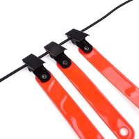 Marqueurs réfléchissants avec Clips pour la sécurité nuit et jour, accessoires de Camping, système de sécurité, marqueurs à haute visibilité, 12 pièces