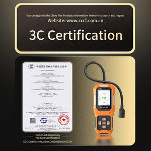 Portable Gas Detector Combustible Leak Alarm 3C Certified For Flammable Gases With Audible Visual <b>Vibration</b> Alert - Product Image 1