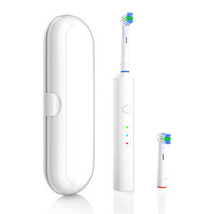 Brosse à dents électrique personnalisée, rechargeable par Type-C, étanche IPX7, à poils souples rotatifs, blanche - Product Image 2