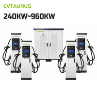 Nouvelle station de recharge pour véhicules électriques EVTAURUS DC, montée au sol, chargeur rapide 240 kW 250A, usage commercial