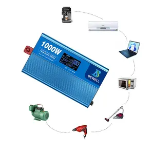 Dc Ke Ac Ce Disetujui 1000W Remote Pure Sine Wave Solar Inverter Converter 12V 24V Ke 110V 220V untuk Truk Rv Rumah