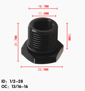 Adaptador de filtro automático resistente a la corrosión, accesorio de conversión de rosca de acero sólido 1/2-28 a 13/16-16, JXSS011D1 - Product Image 1