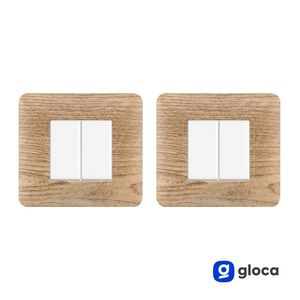 Placa de Interruptor de Pared Gloca 2P, Diseño Minimalista de Plástico, 2 Botones, Fácil Instalación - Product Image 2