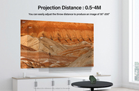 Nouvelle Arrivée - Mini Projecteur Home Cinéma à Moulage Privé, 250 ANSI Lumens, 720P, Mise au Point Manuelle, Double Wi-Fi 5G, Prise en Charge 4K, OEM