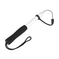 60cm/90cm/120cm outils de pêche en mer poignée en aluminium acier inoxydable télescopique deux Sections pêche Gaff crochet