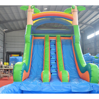 Toboggan aquatique gonflable commercial certifié CE, garantie 3 ans, toboggan aquatique gonflable extérieur pour adultes et enfants, fête d'anniversaire