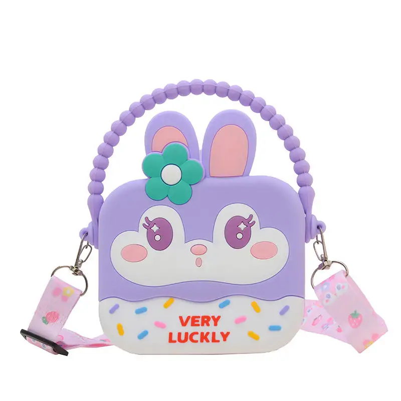 Nouveau sac en silicone de dessin animé pour enfants mignon lapin drôle sac à main mode mignon fille sac cadeau