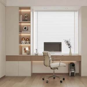 Custom-made Modern and Simple Wooden Bookcase with Desk Integration Eco-friendly Space Saving for Home Office Bedroom School - Product Image 1