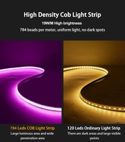 Bande lumineuse LED COB haute densité 24V RGBW CRI 90 784 LED/m 19W/m IP20 Haute qualité RGBW Flexible Tiras LED COB