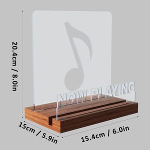 Hot Sale Acrylic <strong>Record</strong> Display Stand Led Lighting Acrylic Vinyl <strong>Holder</strong> With Wooden Base - Product Image 5