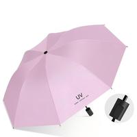 Parapluie pliant promotionnel d'usine avec logo personnalisé, revêtement noir, imperméable, 3 plis, cadeaux d'affaires promotionnels
