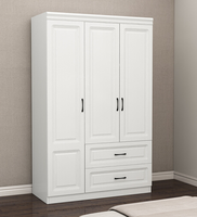 Armarios de Madera Modernos y Ecológicos, Blancos, Independientes, Duraderos, de Gran Capacidad, Solución de Muebles para Dormitorios de Hotel y Apartamentos