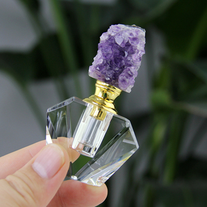 1ml 3ml thạch anh tím tự nhiên fluorite cụm thạch anh tinh thể hương liệu rỗng đá quý tinh chất dầu attar chai tùy chỉnh - Product Image 2