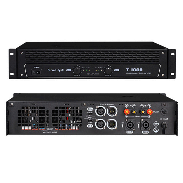 Professional Two-Channel High-Power KTV Amplifier Metal Material Pure AV Receiver for Stage Performance Home Audio Use for DJ