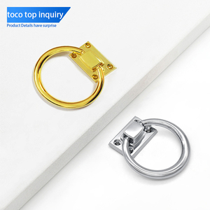 Toco Tùy Chỉnh Vàng Lỗ Duy Nhất Ngăn Kéo Kéo Brass Tủ Quần Áo Tủ <span class=keywords><strong>Drop</strong></span> Nhẫn Xử Lý Núm Nhôm Kẽm Cho Nhà Bếp Tủ Quần Áo - Product Image 1