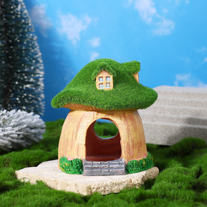 어항 장식용 레진 수족관 장식 액세서리 버섯 모양 집 물고기 은신처 - Product Image 4