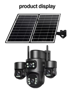 Cámara de Seguridad Exterior Aov Solar 4G con Doble Lente, PTZ 360 Grados, a Todo Color, Impermeable, con Almacenamiento en la Nube y Tarjeta SIM