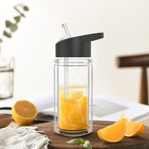 Vaso Tumbler Infantil de 10oz Tipo Globo de Nieve con Orificio Pretaladrado, de Plástico de Doble Pared, Libre de BPA, con Popote Abatible y Tapón - Product Image 4