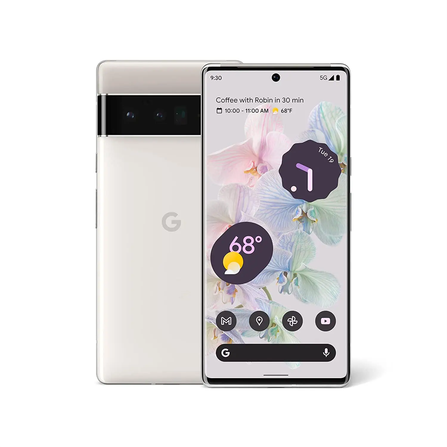 Google Pixel 6 Pro-ponsel pintar 5G Android-ponsel tidak terkunci dengan kamera piksel canggih dan lensa telefoto-128GB-Storm Black