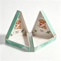 Boîte à pizza personnalisée en gros avec séparateur, boîte à pizza triangulaire pour une seule part
