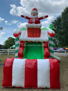 บ้าน<span class=keywords><strong>เด้ง</strong></span>เป่าลม PVC แบบเด้งคอมโบพร้อมสไลด์สำหรับวันหยุดคริสต์มาสดีไซน์ยอดนิยม - Product Image 2