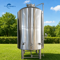 Réservoir de stockage à double enveloppe Tonsen 500L-10000L en SUS304 avec serpentin de refroidissement pour la production de boissons en brasserie