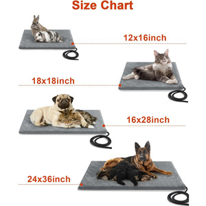 Couverture chauffante pour animaux de compagnie, tissu imperméable, universelle, multi-tailles, pour chats, chiens, toutes saisons - Product Image 3
