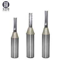Fraise droite TCT à queue de 1/2 po (6*20mm), fraise à bois à pointe en carbure pour le rainurage et la découpe du bois, du MDF et du contreplaqué